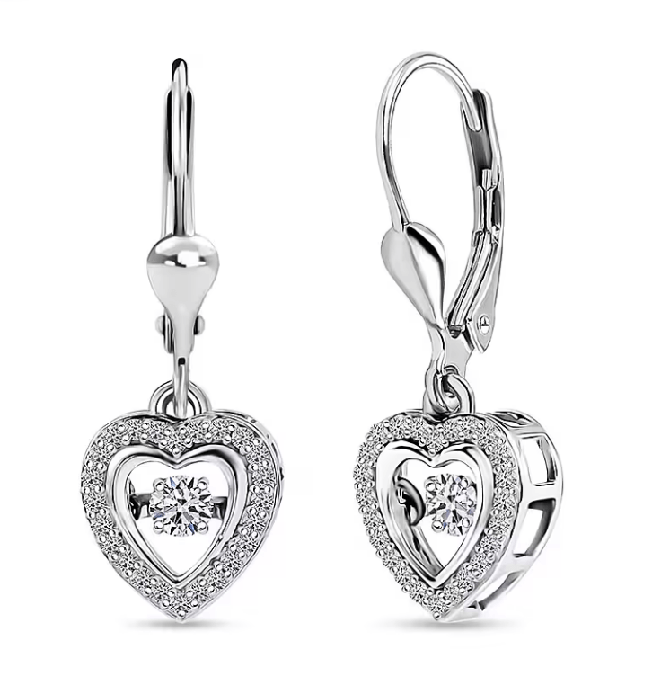 Luxuriant Lab Grown Diamond G-H SI 0.40 ctw Earrings in Rhodium Over Sterling Silver by Shop Lc